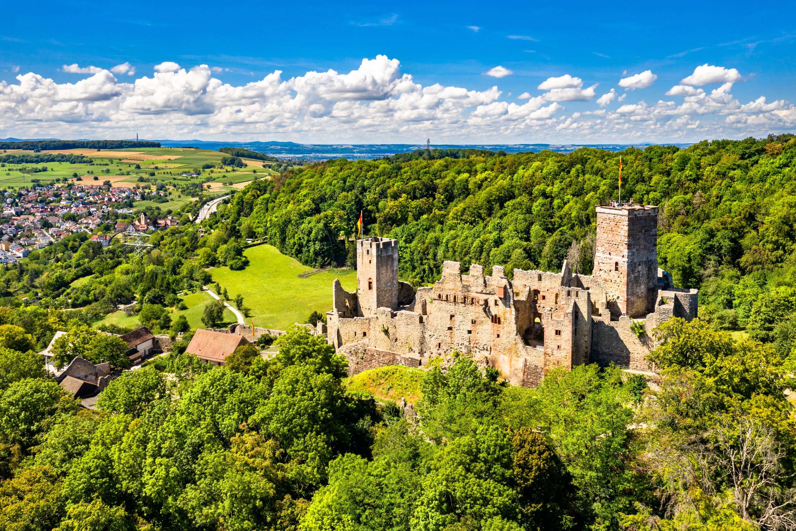 Castle in Lörrach in summer