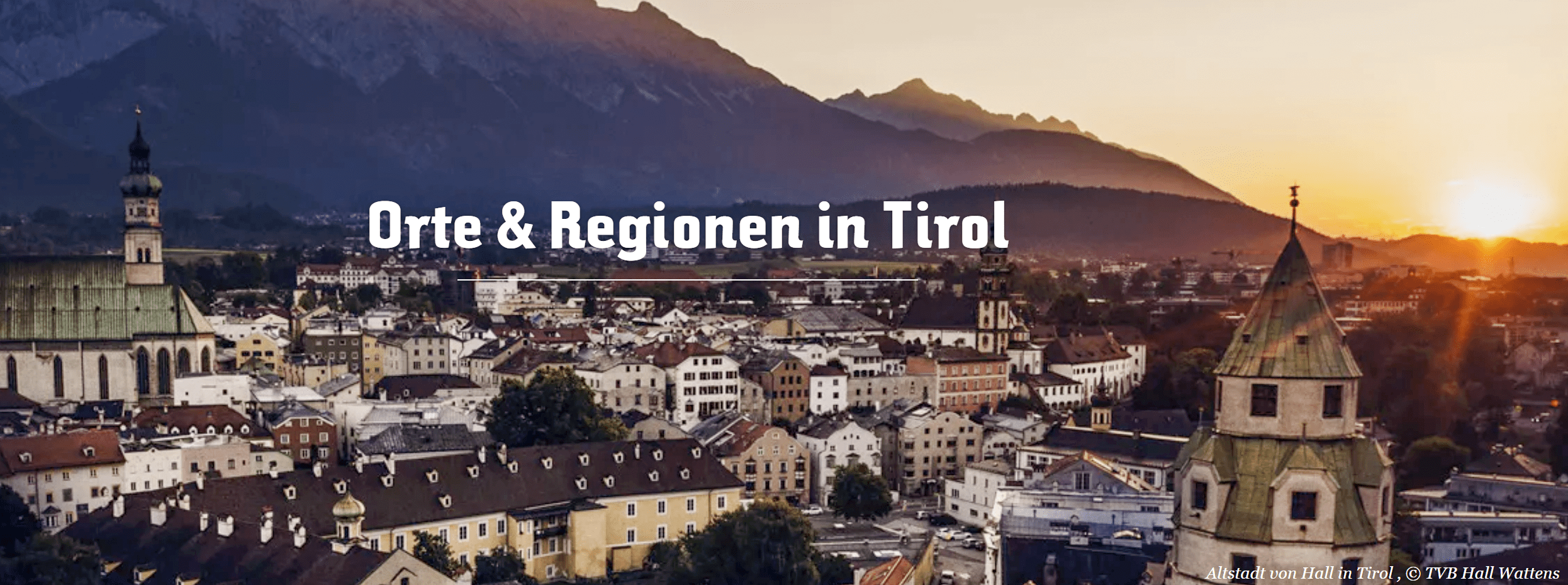 Places and regions in Tyrol